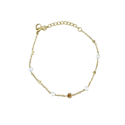 Berla - Bracelet en Acier inoxydable avec des petite perle d'eau douce