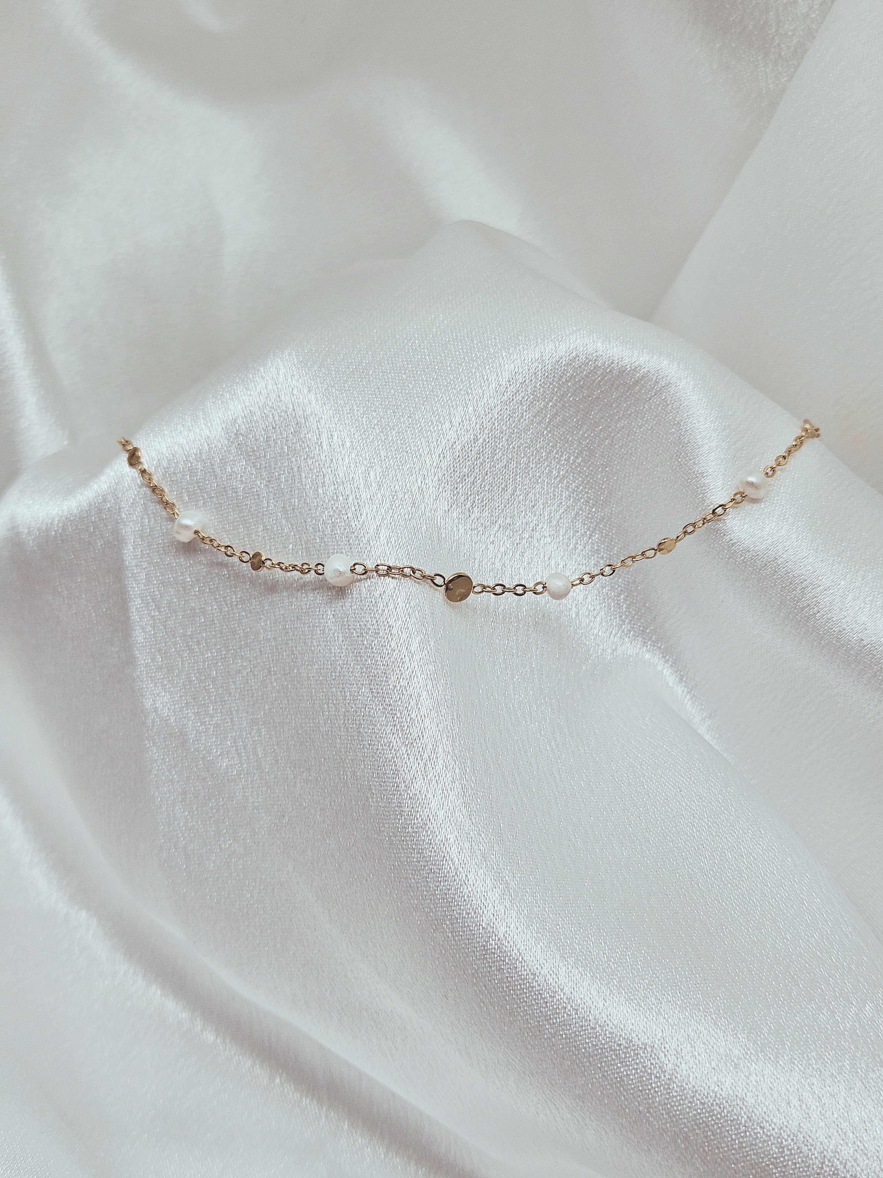 Berla - Bracelet en Acier inoxydable avec des petite perle d'eau douce